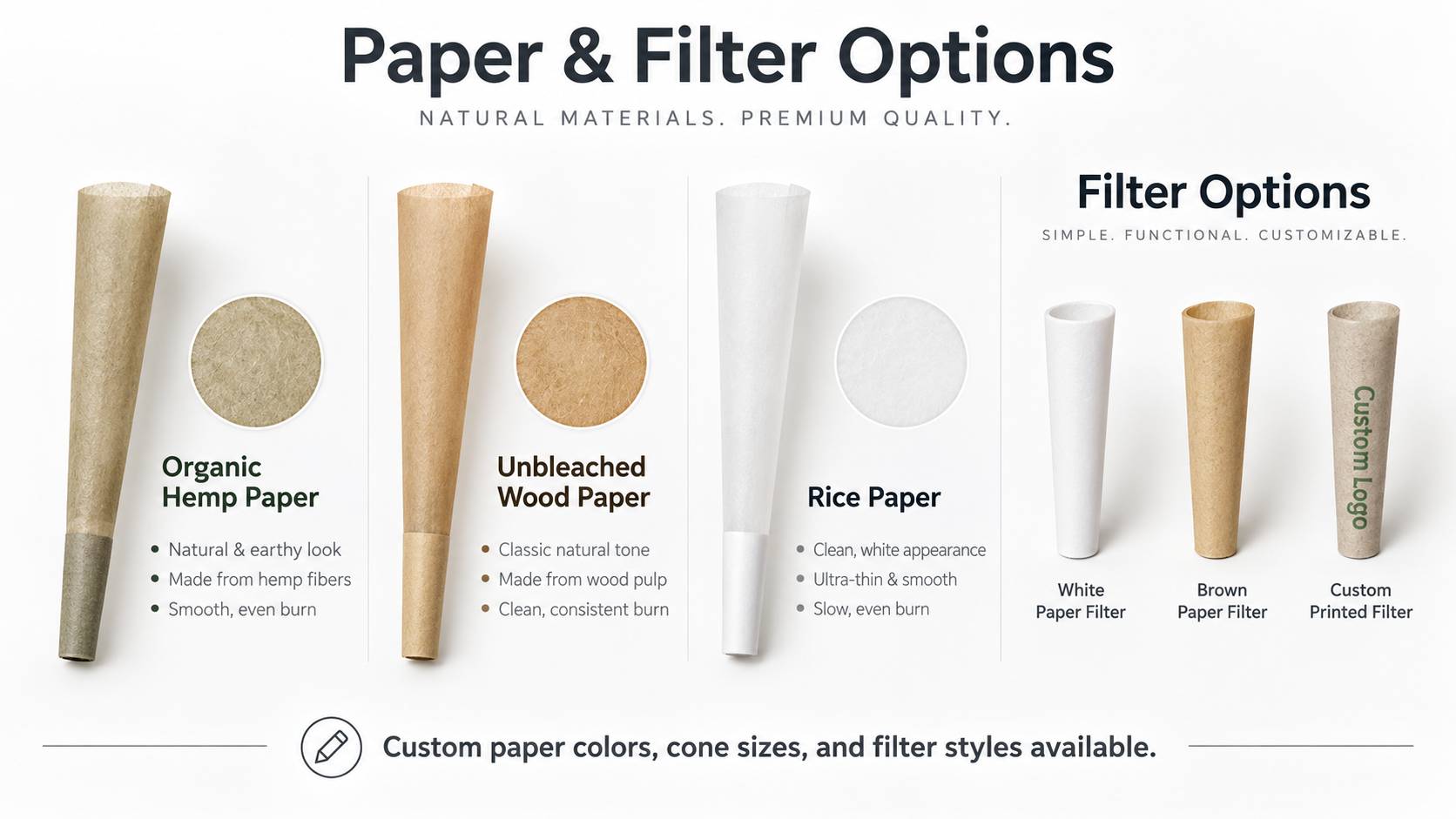 98mm pre-roll cone with paper tip